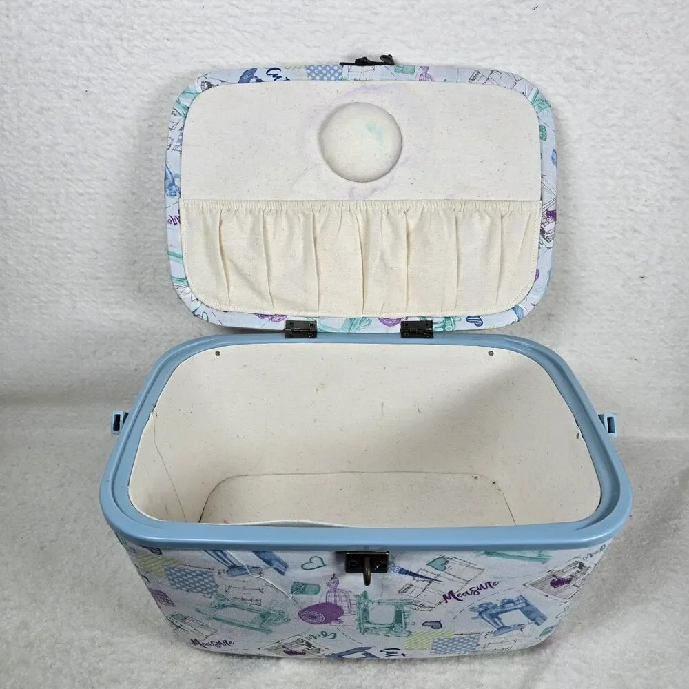 Dritz Paris France Sewing Basket Kitsch Seamstress Storage - Missing Tray
